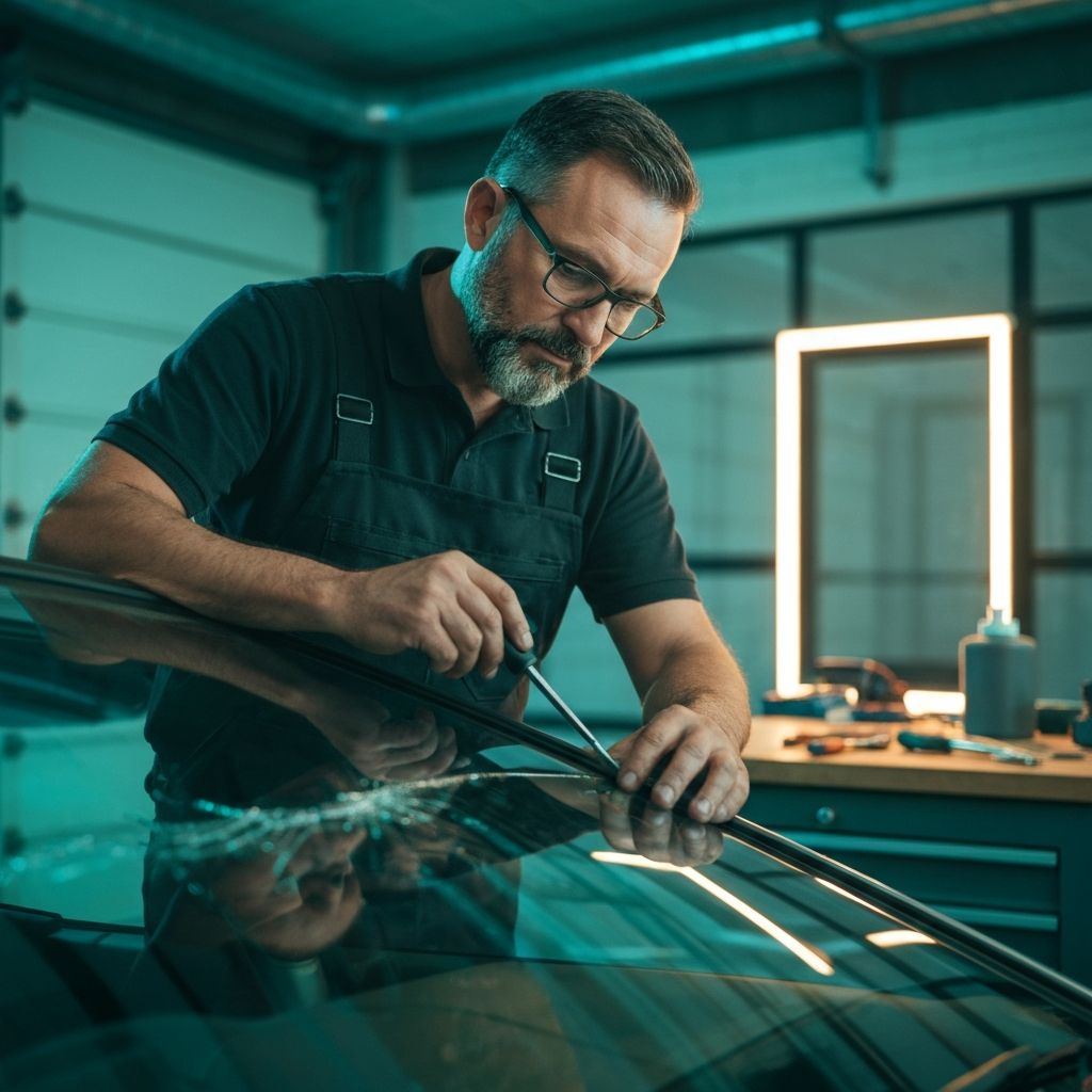 Professional windshield repair service